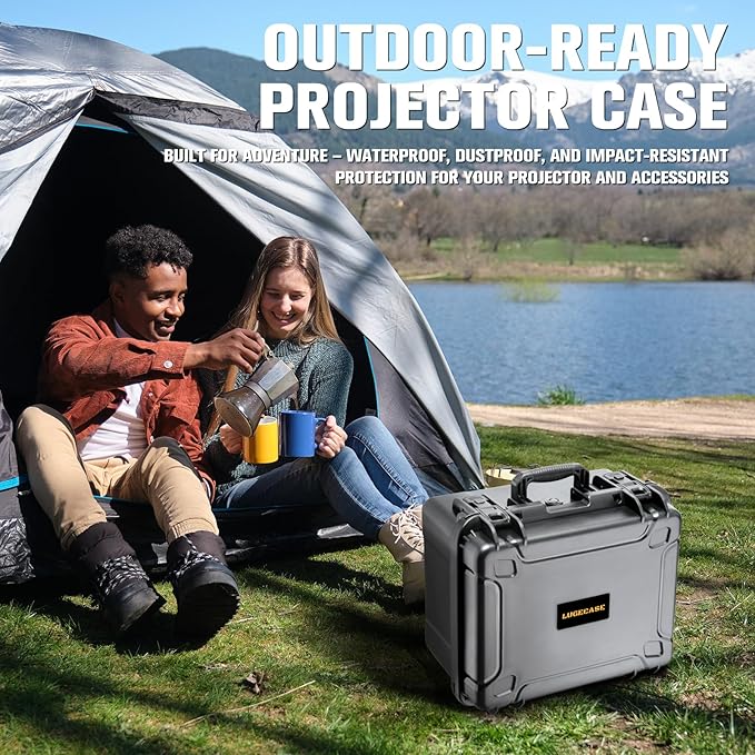 Hard Case for Anker Nebula Laser 4K - Waterproof Portable Projector Hard Shell Case: All-in-One Travel Carrying Box for Anker Nebula Cosmos Laser 4K & 4K SE | Charging Cable: for Home Theater & Travel