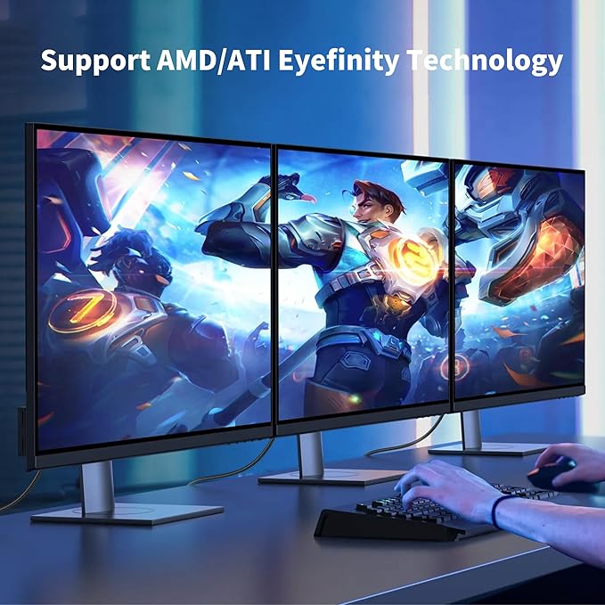 Active Displayport 1.4 to HDMI 2.1 Adapter, 8K 60Hz / 4K 120Hz Unidirectional DP to HDMI Adapter (Male to Female), Display Port to HDMI for PC, Dell, HP, AMD, NVIDIA