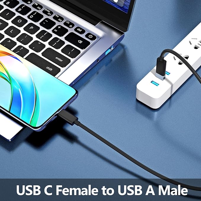 USB to USB C Adapter,USB C Female to USB Male Charger Converter Compatible with Apple Watch Ultra iWatch,Phone 17/16/15/ Pro Max Plus,Pad,S23,Car, Laptop,Charger, Quest Link, etc.7 Packs