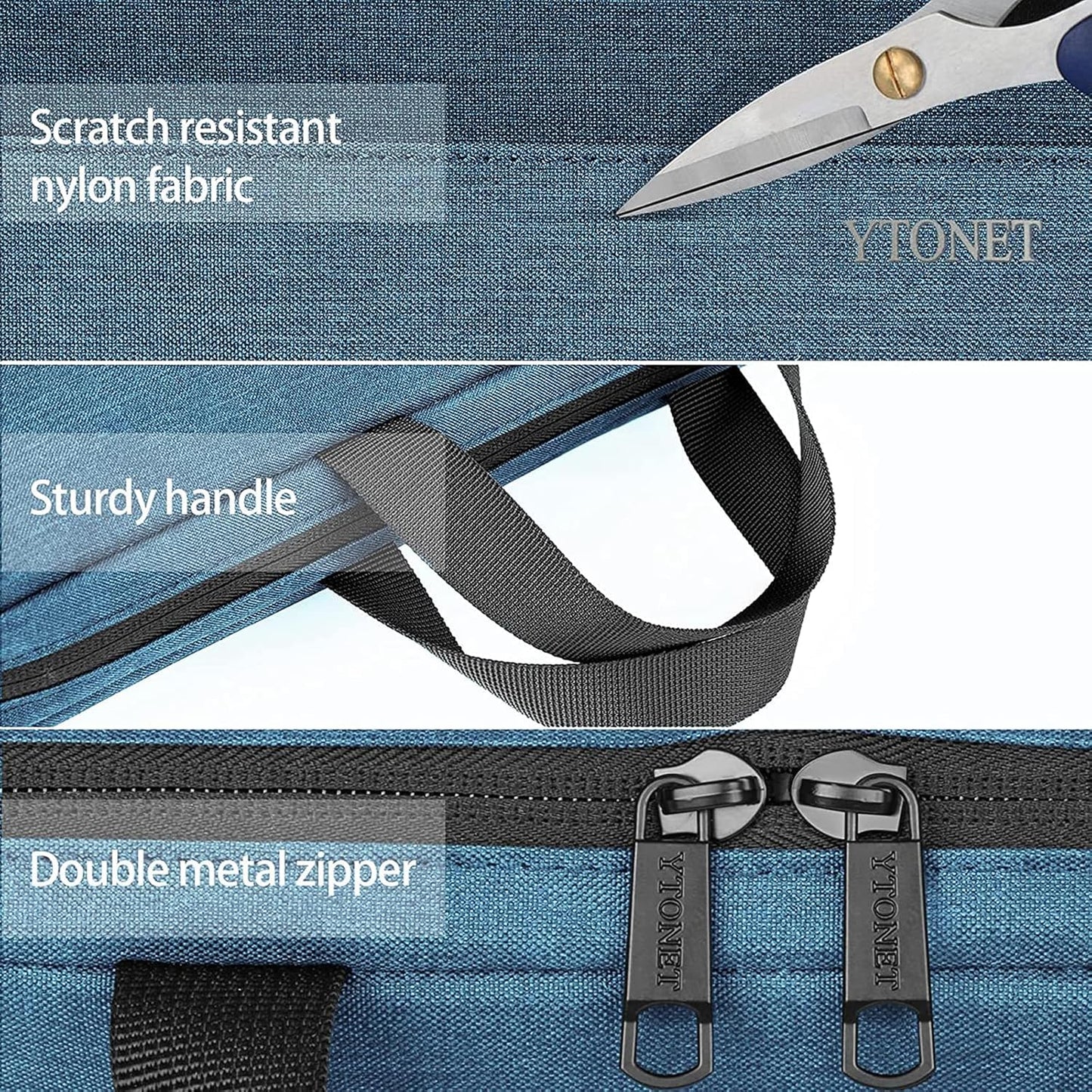 Ytonet 13-13.3 Inch Laptop Sleeve Case - Water Resistant TSA Laptop Bag with Handle for MacBook, HP, Dell, Lenovo, Acer