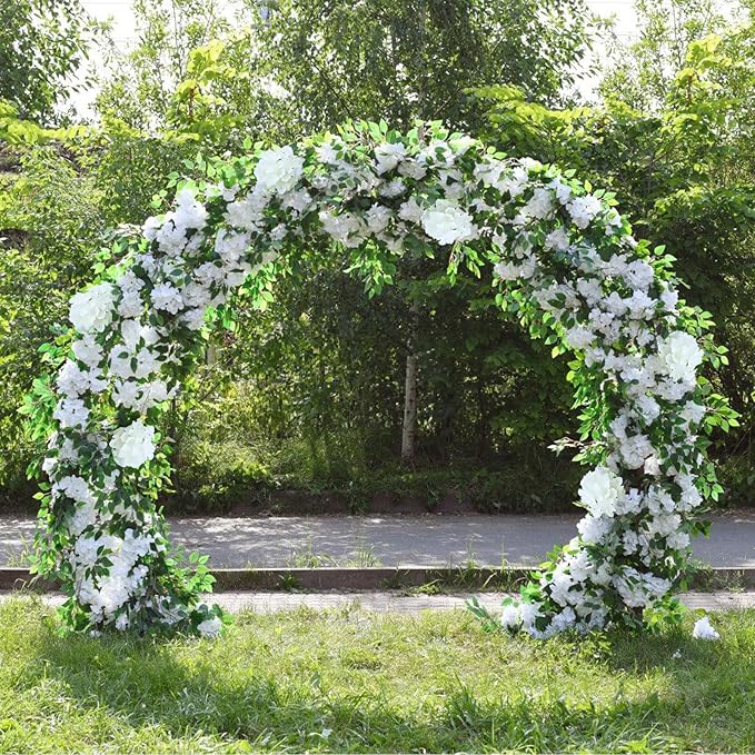 AVIVIHO 65Pcs White Hydrangea Artificial Flowers Bulk (Not Squished, No Steaming Need) Realistic Ivory Faux Hydrangeas Silk Flowers with Stems for Home,Weddings,Party,Centerpieces,Arch,Florals Decor