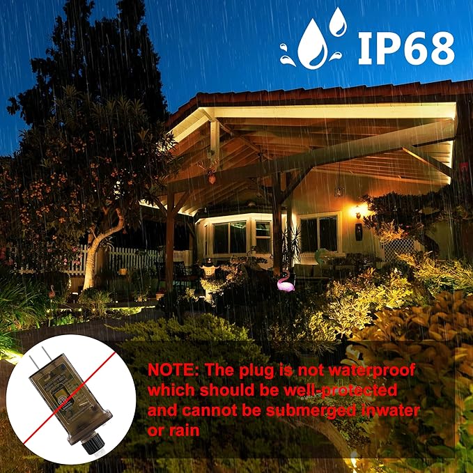 OMIKA Connectable 66FT 800 LED Rope Lights Outdoor, Warm White Rope Light Plug in, Outdoor String Light Waterproof Decorative Lighting for Deck Patio Yard Garden Pathway Camping Room Indoor Decor