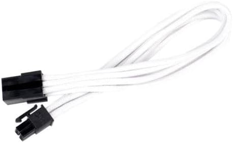 Silverstone Tek Sleeved Extension Power Supply Cable with 1 x 4-Pin to 4 x SATA Connectors (PP07-BTSB)