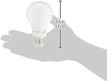 Amazon Basics A19 LED Light Bulbs, 60 Watt Equivalent, Energy Efficient 9W, E26 Standard Base, Soft White 2700K, Dimmable, 10,000 Hour Lifetime , 16-Pack