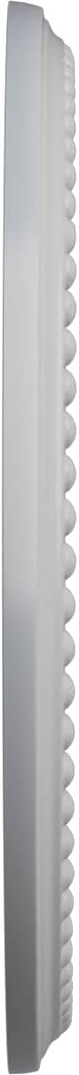 12 1/2"OD x 3 7/8"ID x 3/4"P Bradford Ceiling Medallion (Fits Canopies up to 6 5/8"), Hand-Painted Frost