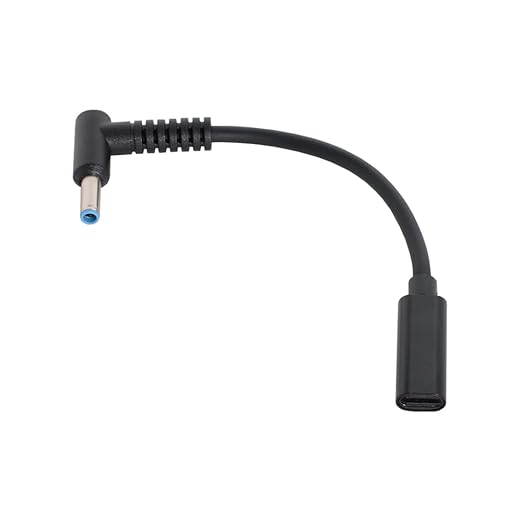 NFHK Type C USB-C Female Input to DC 4.5 * 3.0mm Power PD Charge Cable fit for Laptop 18-20V