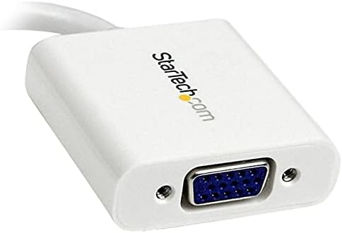 StarTech.com Mini DisplayPort to VGA Adapter - Active Mini DP to VGA Converter - 1080p Video - mDP or Thunderbolt 1/2 Mac/PC to VGA Monitor/Projector/Display - mDP 1.2 to VGA Dongle - White (MDP2VGAW)