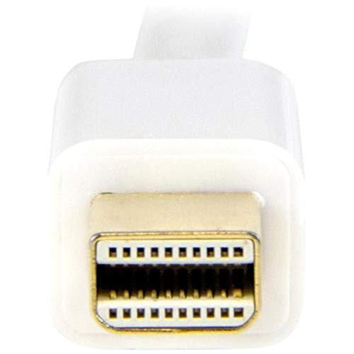 StarTech.com Mini DisplayPort to HDMI Converter Cable - 3 ft (1m) - mDP to HDMI Adapter with Built-in Cable - (M / M) Ultra HD 4K - White (MDP2HDMM1MW)