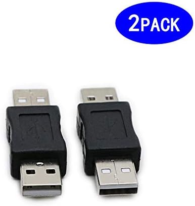 2 Pack USB Male to USB Male Gender Changer Adapter Coupler Converter