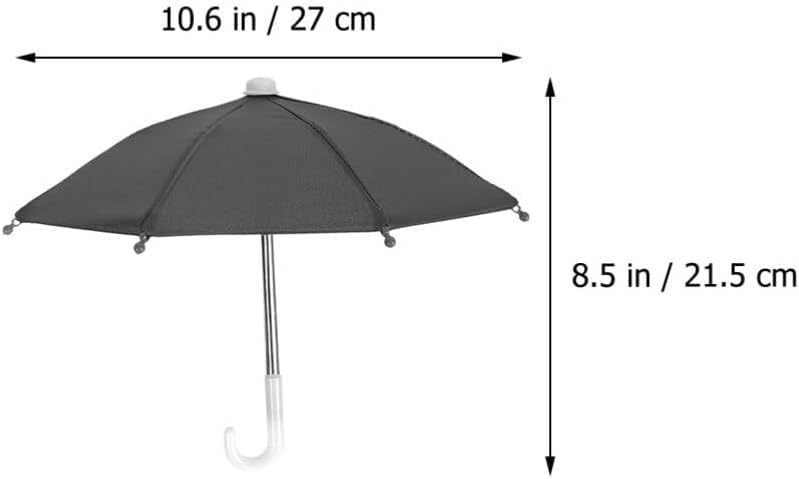 Healvian 2pcs Mini Phone Umbrella Shade, Cute Phone Rain Shield & Sunshade Holder for Cellphone, Car, Motor, Bicycle