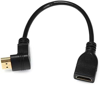 chenyang HDMI Extension Cable,HDMI 1.4 Male to Female 90 Degree UP Angled Extension Cable 0.5m