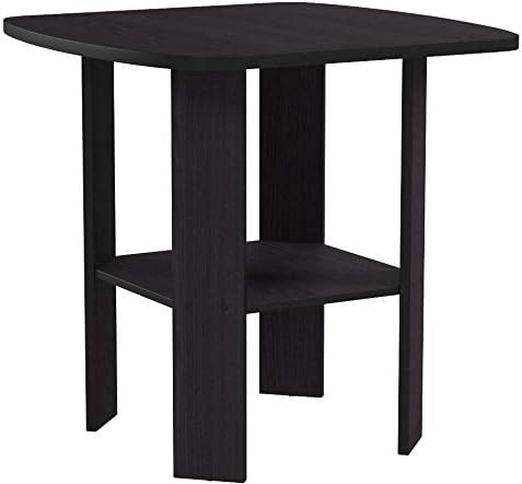 Furinno Simple Design End Table, 2-Pack, Dark Walnut
