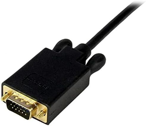 StarTech.com 3ft (1m) Mini DisplayPort to VGA Cable - Active Mini DP to VGA Adapter Cable - 1080p Video - mDP 1.2 or Thunderbolt 1/2 Mac/PC to VGA Monitor/Display - Converter Cord (MDP2VGAMM3B), Black