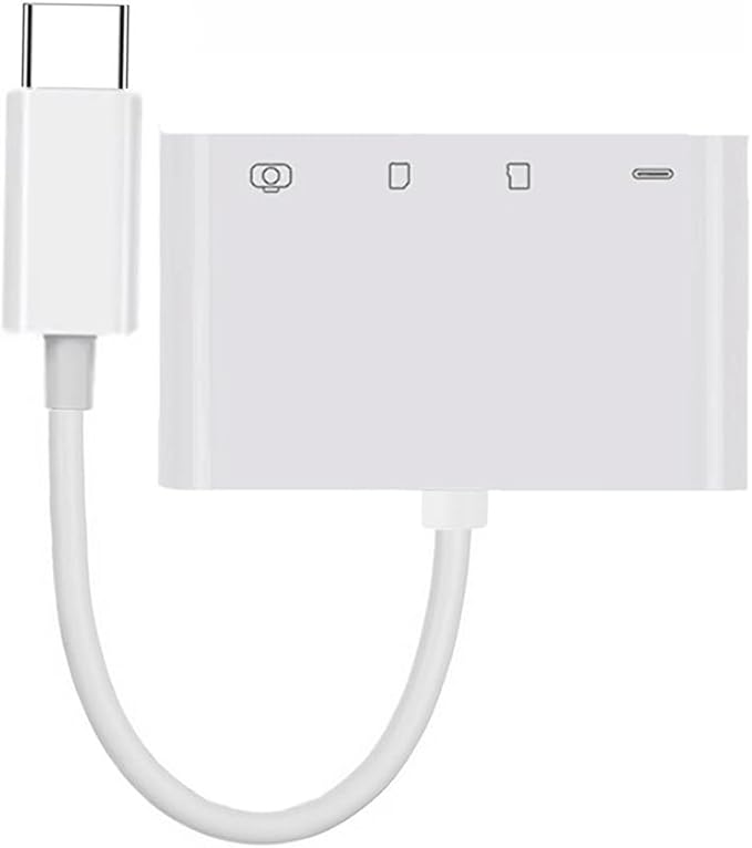 NFHK USB 2.0 Type C USB-C to TF Micro SD SDXC USB Female Card Reader PD 27W Adapter for Laptop Tablet Phone