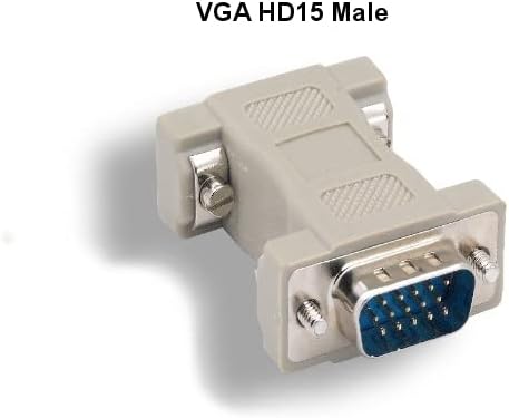 KENTEK DB9 9 Pin to HD15 VGA 15 Pin Video Adapter Changer Coupler for Multi-Sync Molded RS-232