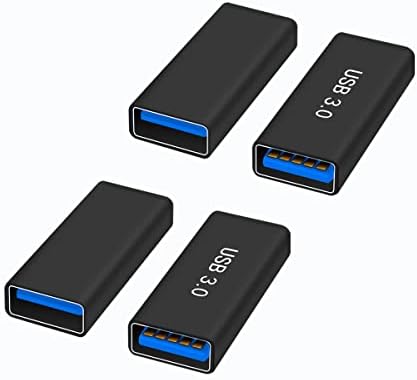 USB 3.0 Type A Female to Female Extension Adapter, USB to USB Adapter,4 Pack