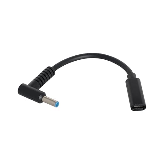 NFHK Type C USB-C Female Input to DC 4.5 * 3.0mm Power PD Charge Cable fit for Laptop 18-20V