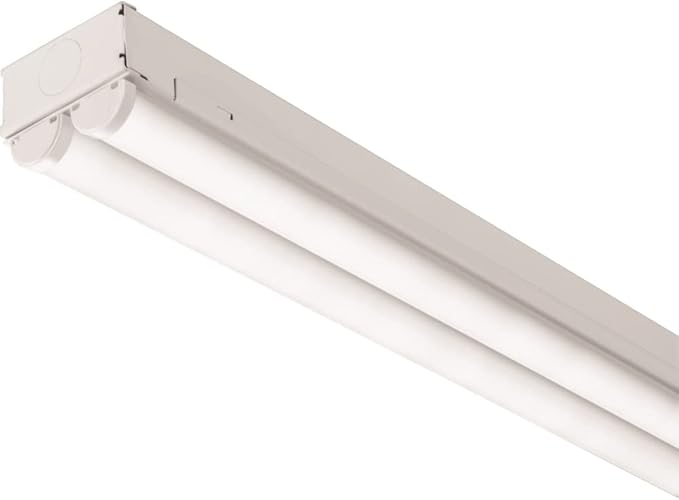Lithonia Lighting MNSL L96 2LL MVOLT 40K 80CRI White LED Strip Light, Ceiling Lighting Fixture for Residential and Commercial Use, 120V-277V, 8-Foot, 2-Light, 4000K Cool White