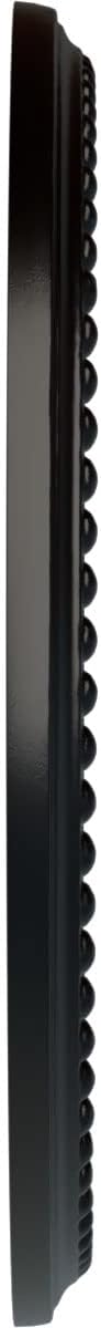 Ekena Millwork CM12BRBLF 12-1/2" x 3-7/8" x 3/4" Bradford Ceiling Medallion, Jet Black