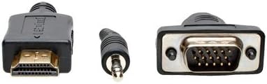 TRIPP LITE HDMI to VGA + Audio Adapter Converter Cable Active Low Profile HD15 + 3.5mm M/M 1080p @ 60Hz 6ft 6' (P566-006-VGA-A)
