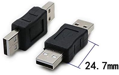 2 Pack USB Male to USB Male Gender Changer Adapter Coupler Converter
