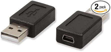 ELECTOP 2 Pack USB 2.0 A Male to USB B Mini 5 Pin Female Adapter Converter