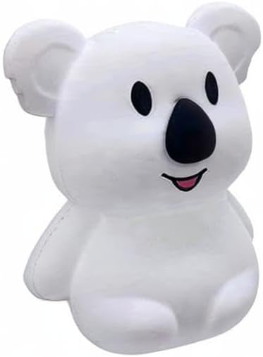 Animal-Shaped Night Light, Rechargeable LED Soft Silicone (BPA Free) Bedside Lamp for Children/Adults, Adjustable Brightness and 9 Colors by Touch Control & Remote Control (Big Koala)