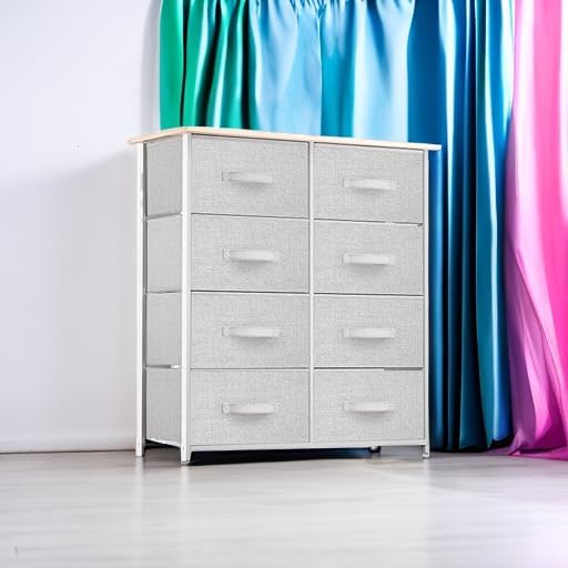 YITAHOME Dresser with 8 Drawers - Fabric Tower for Bedroom, Dresser & Chest of Drawers, Fabric Storage Tower, Organizer Unit for Bedroom, Hallway, Closets