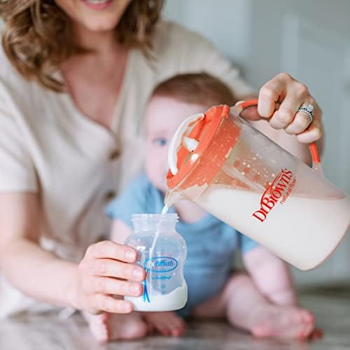 Dr. Brown's Insta-Prep Warm Water Dispenser with Baby Formula Mixing Pitcher, 32oz Orange