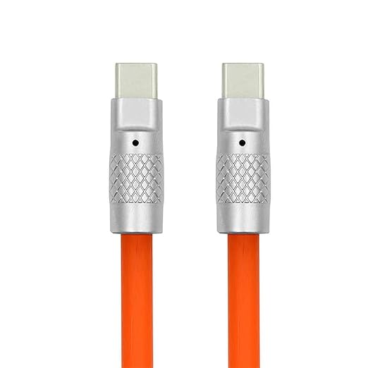 NFHK OrangeUSB4 Type C Female to Female 240W Power 40Gbps Data 8K Video Adapter Up Down Angled for NS Phone Laptop