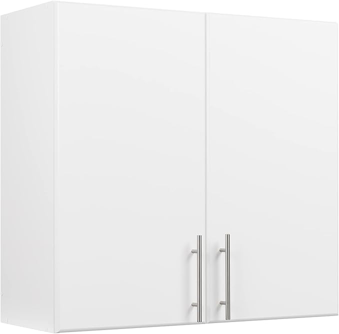 Prepac Elite 32" Wall Cabinet, White Storage Cabinet, Bathroom Cabinet, Pantry Cabinet with 1 Adjustable Shelf 12" D x 32" W x 30" H, WEW-3230