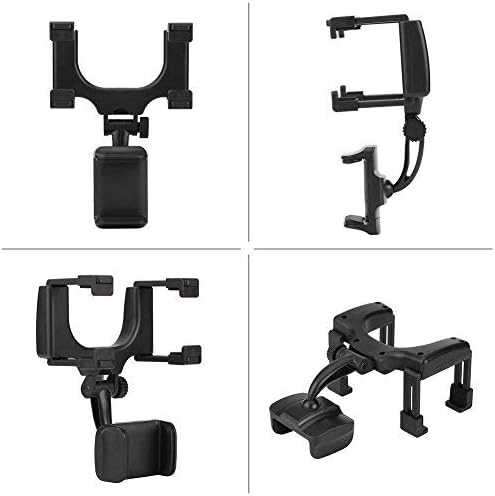 Keenso Rearview Mirror Mount Grip Clip, 360° Phone Holder Stand for Cell Phone & GPS