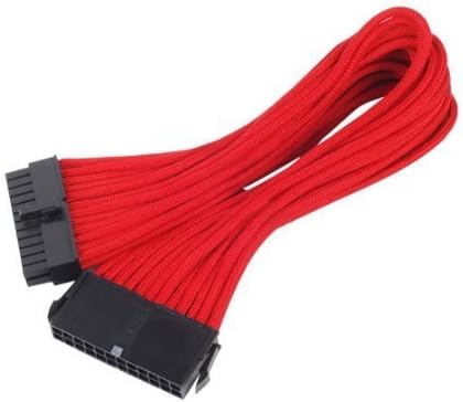 Silverstone Tek Sleeved Extension Power Supply Cable with 1 x 4-Pin to 4 x SATA Connectors (PP07-BTSB)