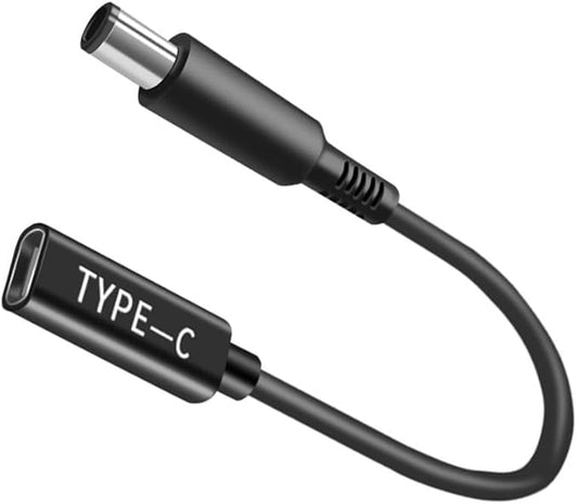 7.4x5.0mm Male Adaptor to USB C Female Cable, Male to DC Female 12V 19V 20V Adapter, 5.0mm to USB C Adapter Made for Dell Latitude Laptop Series