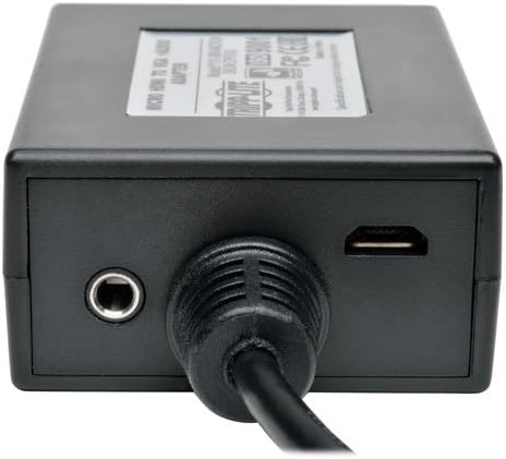 TRIPP LITE Micro HDMI to VGA Adapter, 3.5mm Audio Port, 1080p Video, Built-in 6” Micro HDMI Cable, for use with Computers, Chromebooks, Raspberry Pi Projectors & More (P131-06N-MICROA)