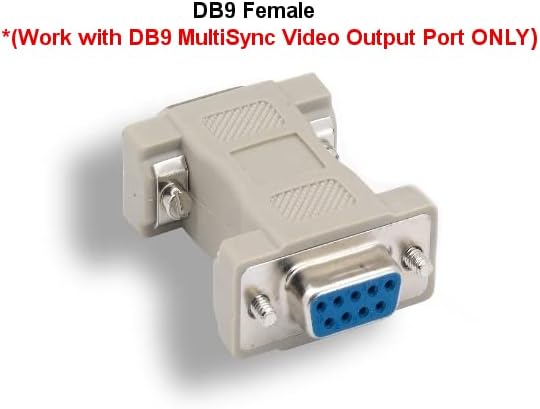 KENTEK DB9 9 Pin to HD15 VGA 15 Pin Video Adapter Changer Coupler for Multi-Sync Molded RS-232