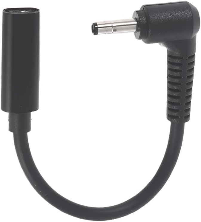 USB C to Slim Tip Laptop Charging Cable Adapter Female Type C to Male Converter for Dell Laptop 18-20V Works with 45W 65W 90W (4.0 x 1.7mm Dell)