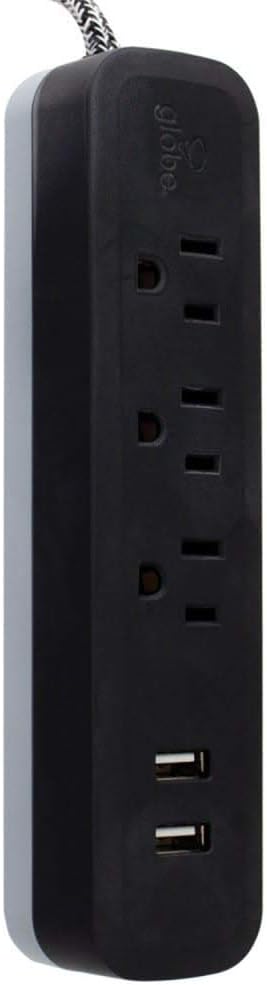 Globe Electric - 78257 Designer Series Power Strip, Rose 3 Outlet