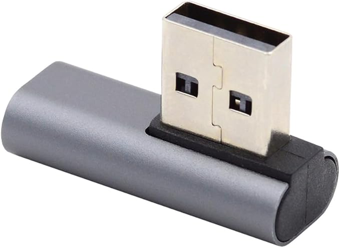 NFHK USB-C Type C Female Low Profile 90 Degree Right Angled to USB 3.0 A Male Data Adapter for Laptop Desktop