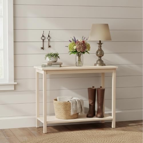 IC International Concepts, Portman Accent Table , Solid Real Wood, Sturdy Parawood, DIY, Paint/Stain Ready, Unfinished