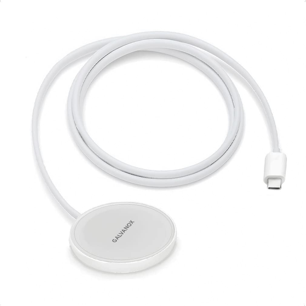Galvanox 2-in-1 Charger for iPhone and Apple Watch Combo, Magnetic Dual Sided Charging Compatible with MagSafe