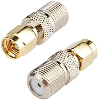 DHT Electronics 2pcs RF coaxial Coax Adapter SMA Male to F Female