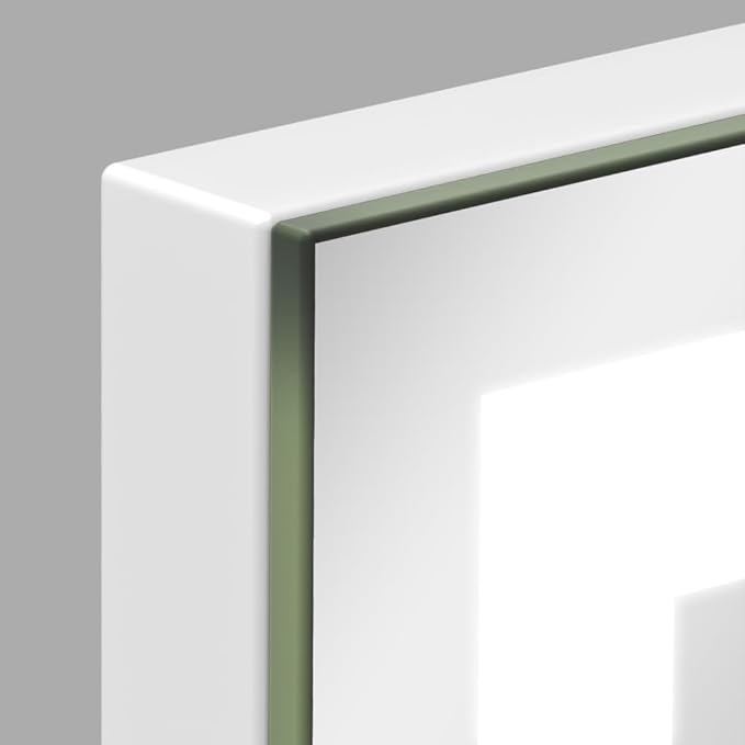FENNIO Large Vanity Mirror with Lights，38" x 28" LED Makeup Mirror，Hollywood Mirror with 3 Color Modes & Adjustable Brightness，Vanity Mirror Square White