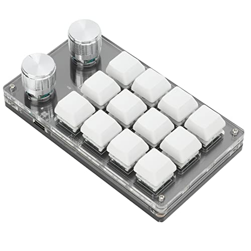 Zerodis Macro Mechanical Keyboard - One Handed 12 Key Multifunction DIY Programmable Keypad for Gaming