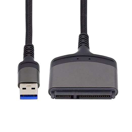 NFHK 5Gbps USB 3.0 Type-A to SATA 22 Pin Adapter Cable for 2.5" Hard Disk Driver SSD