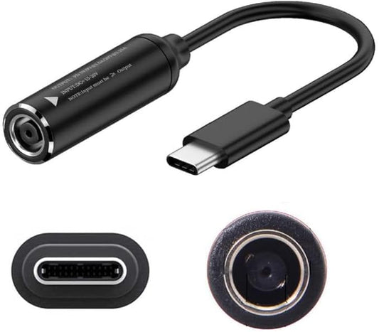 DC 7.4mm x 5.0mm Female Input to USB C PD Male Power Charging Cable,65W DC7450 to USB Type-C PD Output 5V/9V/20V Cable with PD Chip Inside,for Phones,Tablets,Laptops with USB c