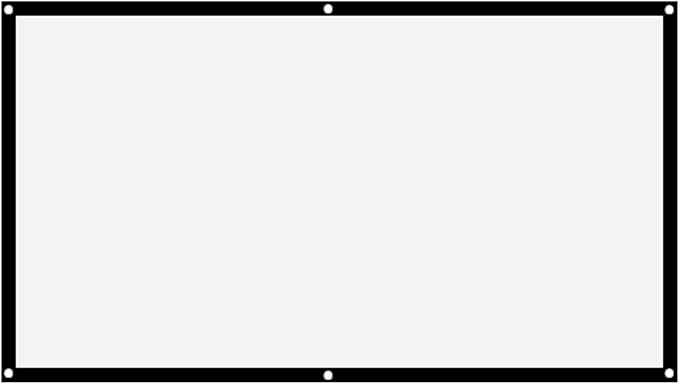 16:9 Projection Screen, Portable Non Crease White Polyester Projector Curtain, 84 Inch