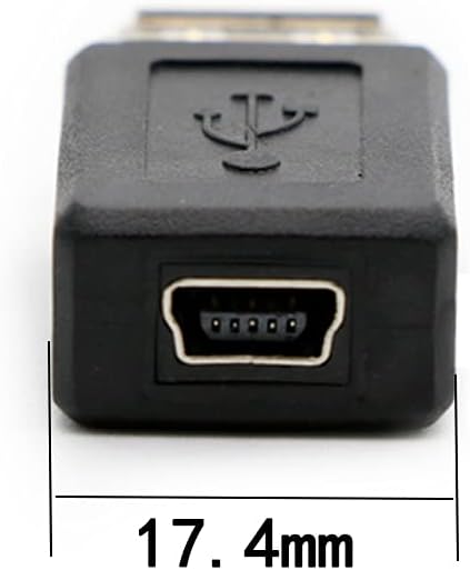 3 Pack USB 2.0 A Female to USB B Mini 5 Pin Female Adapter Converter