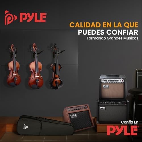 Pyle 3/4 Size Beginner Violin Starter Kit, Violin Starter Package with Travel Case & Bow, Extra Strings, Digital Tuner, Shoulder Rest & Cleaning Cloth for Students, Kids, Adults