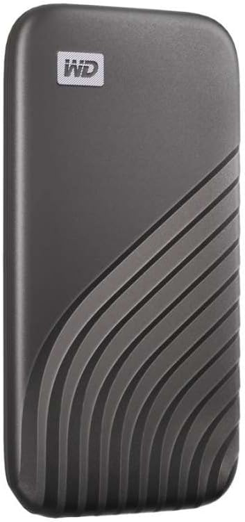 Western Digital 500GB My Passport SSD Portable External Solid State Drive, Gray, Sturdy and Blazing Fast, Password Protection with Hardware Encryption - WDBAGF5000AGY-WESN